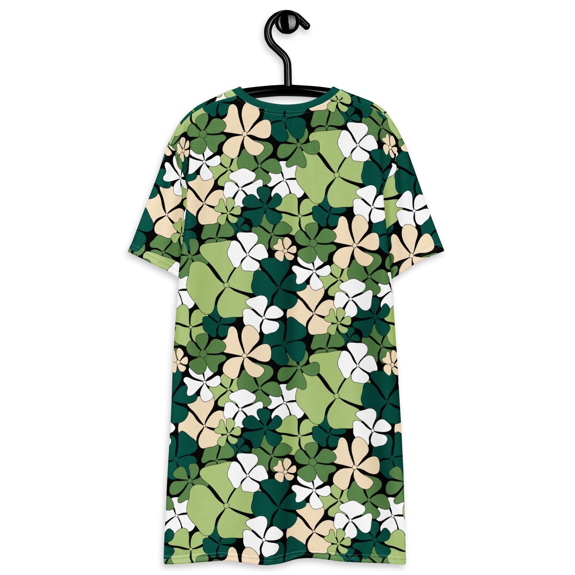 T-shirt dress - ADELIE green - Wild floral print