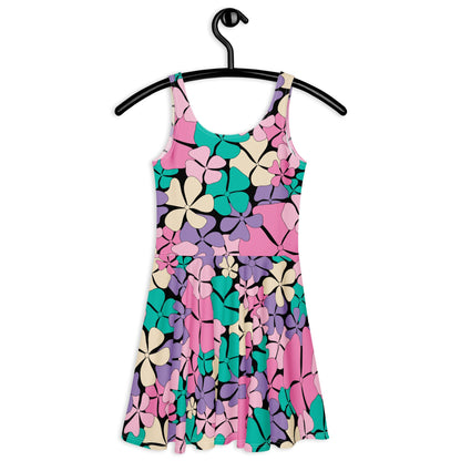 Skater Dress - ADELIE pink mint - Wild Floral Print