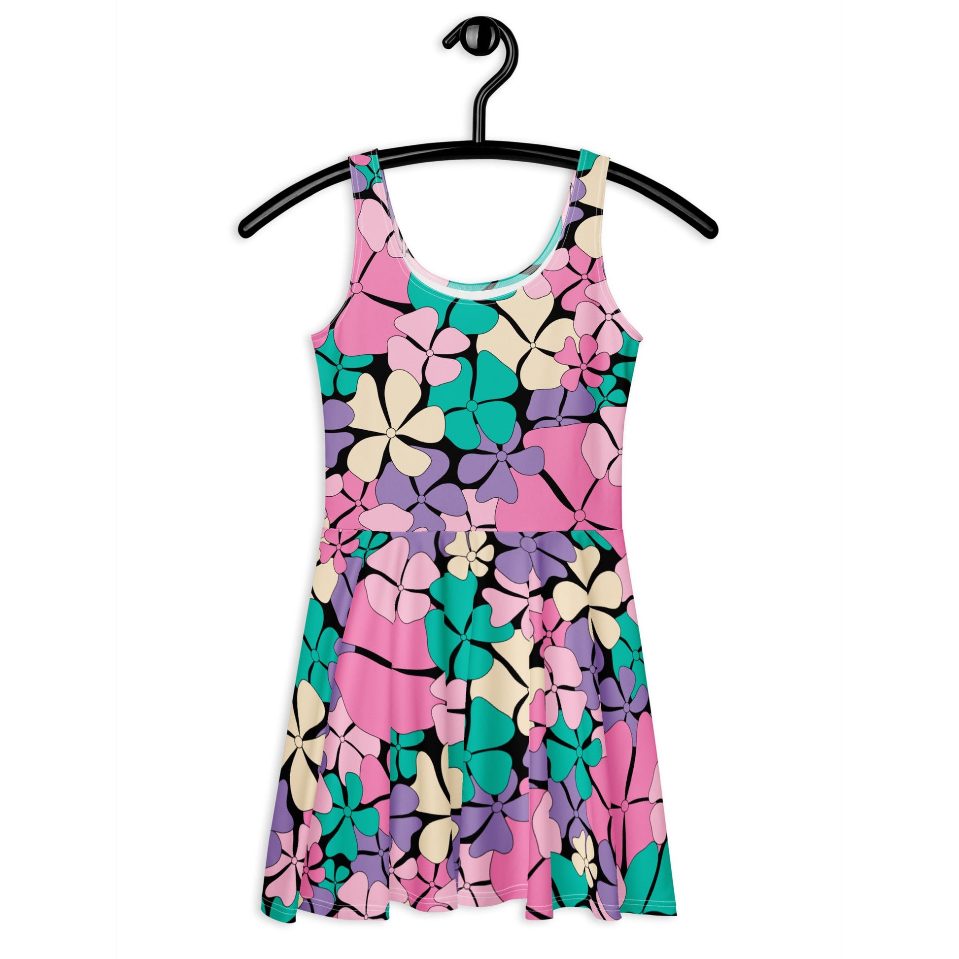 Skater Dress - ADELIE pink mint - Wild Floral Print