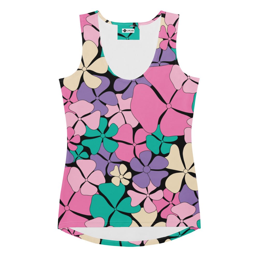 Tank Top - ADELIE pink mint - Wild Floral Print