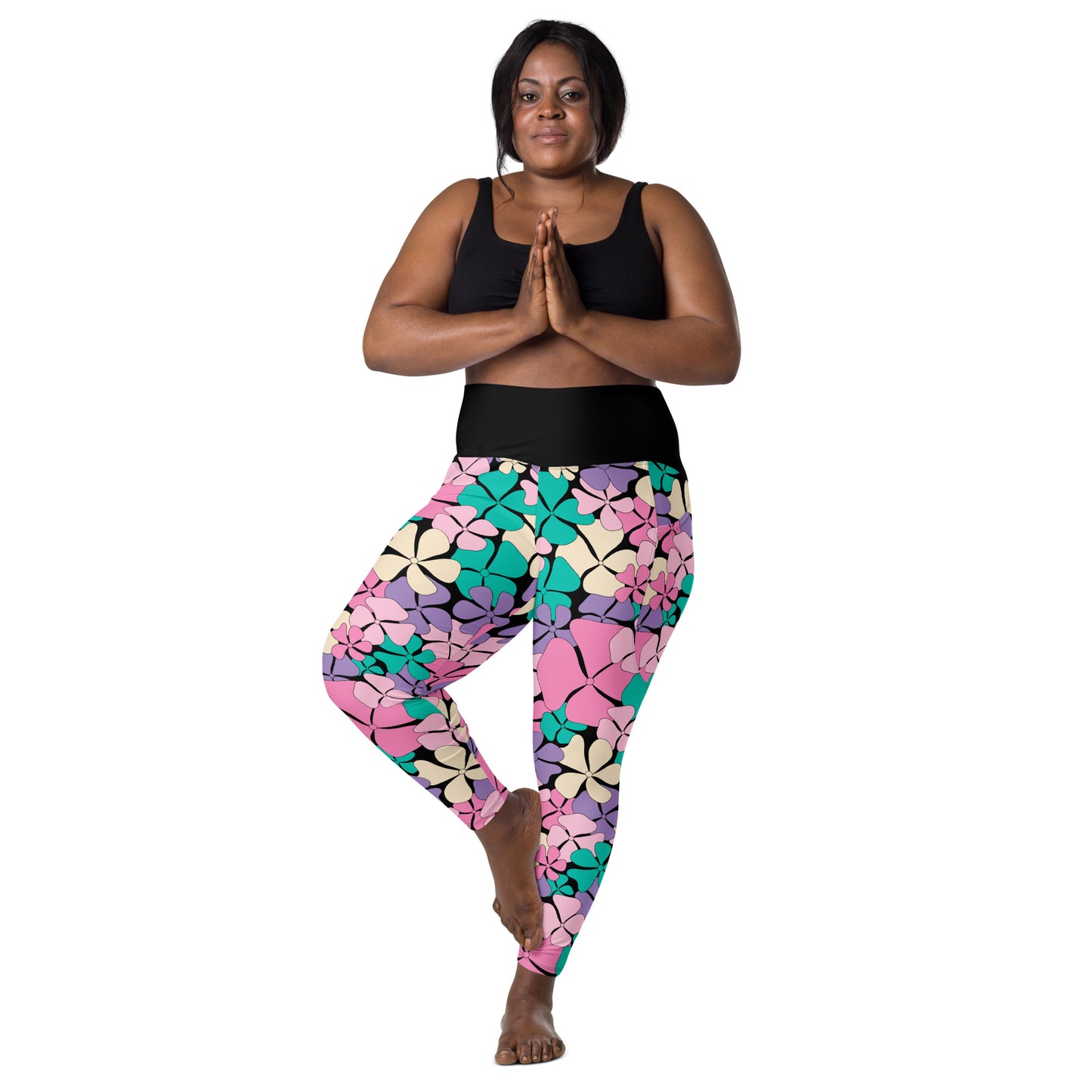 ADELIE pink mint - Leggings With Pockets