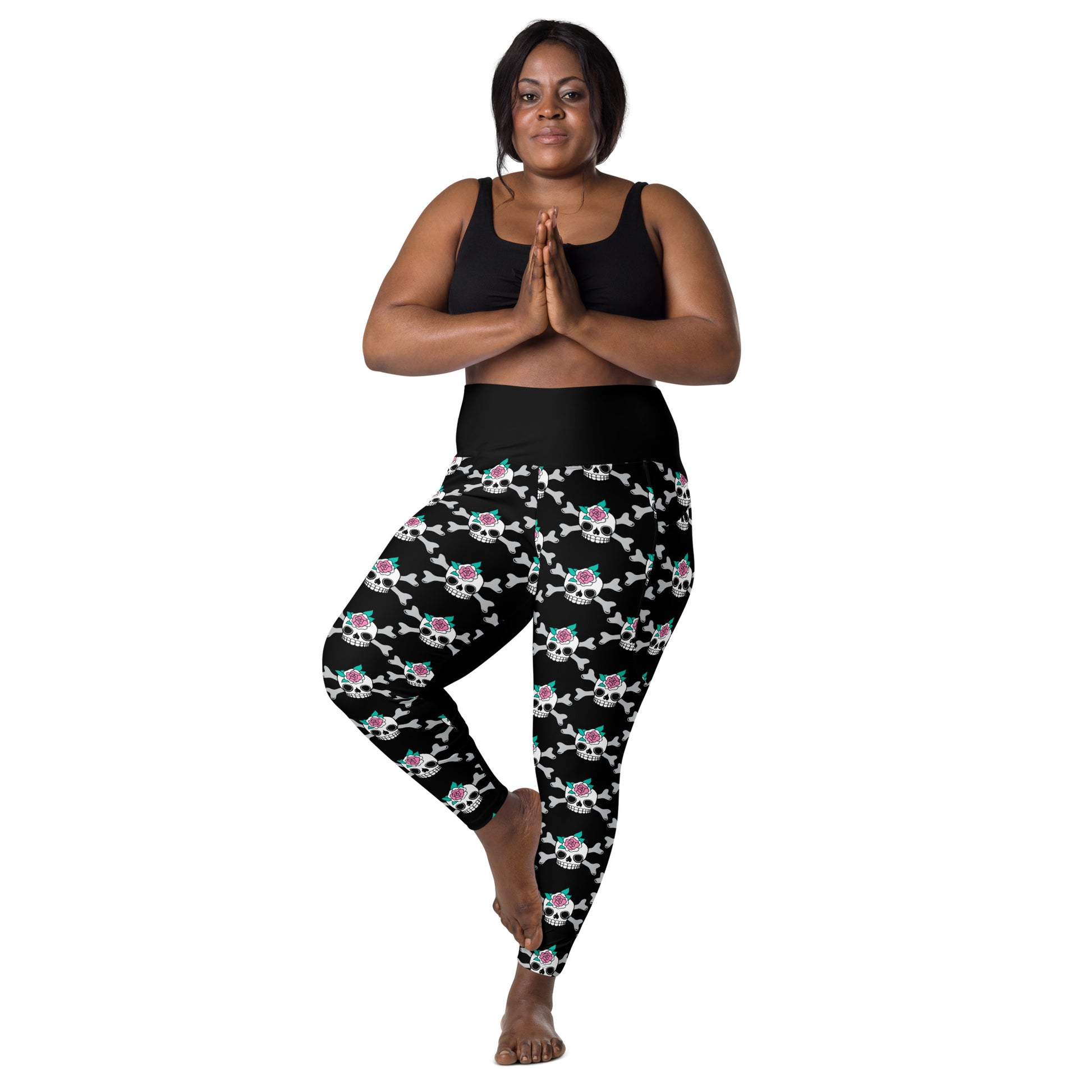 SKULLROSE black - Leggings With Pockets