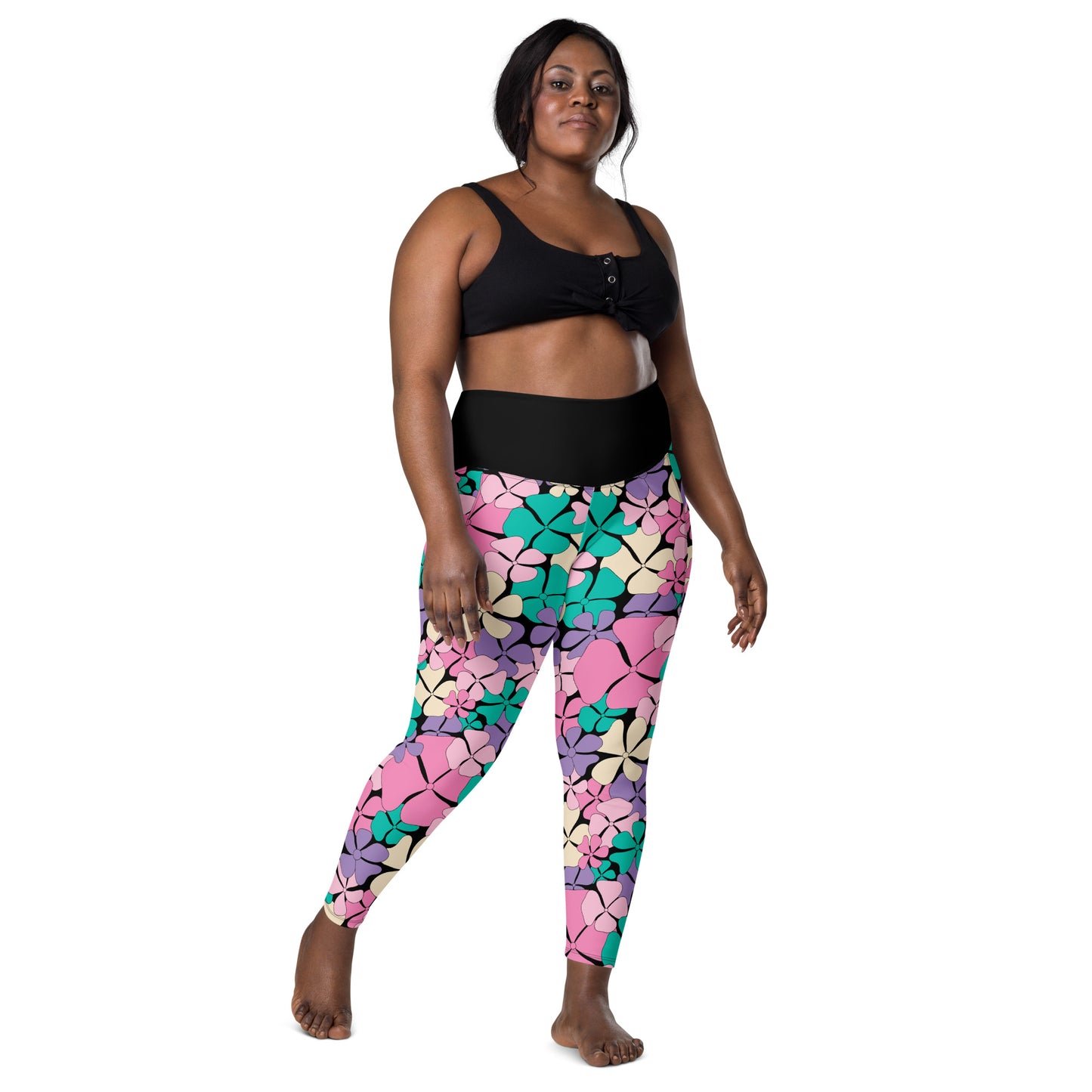 ADELIE pink mint - Leggings With Pockets