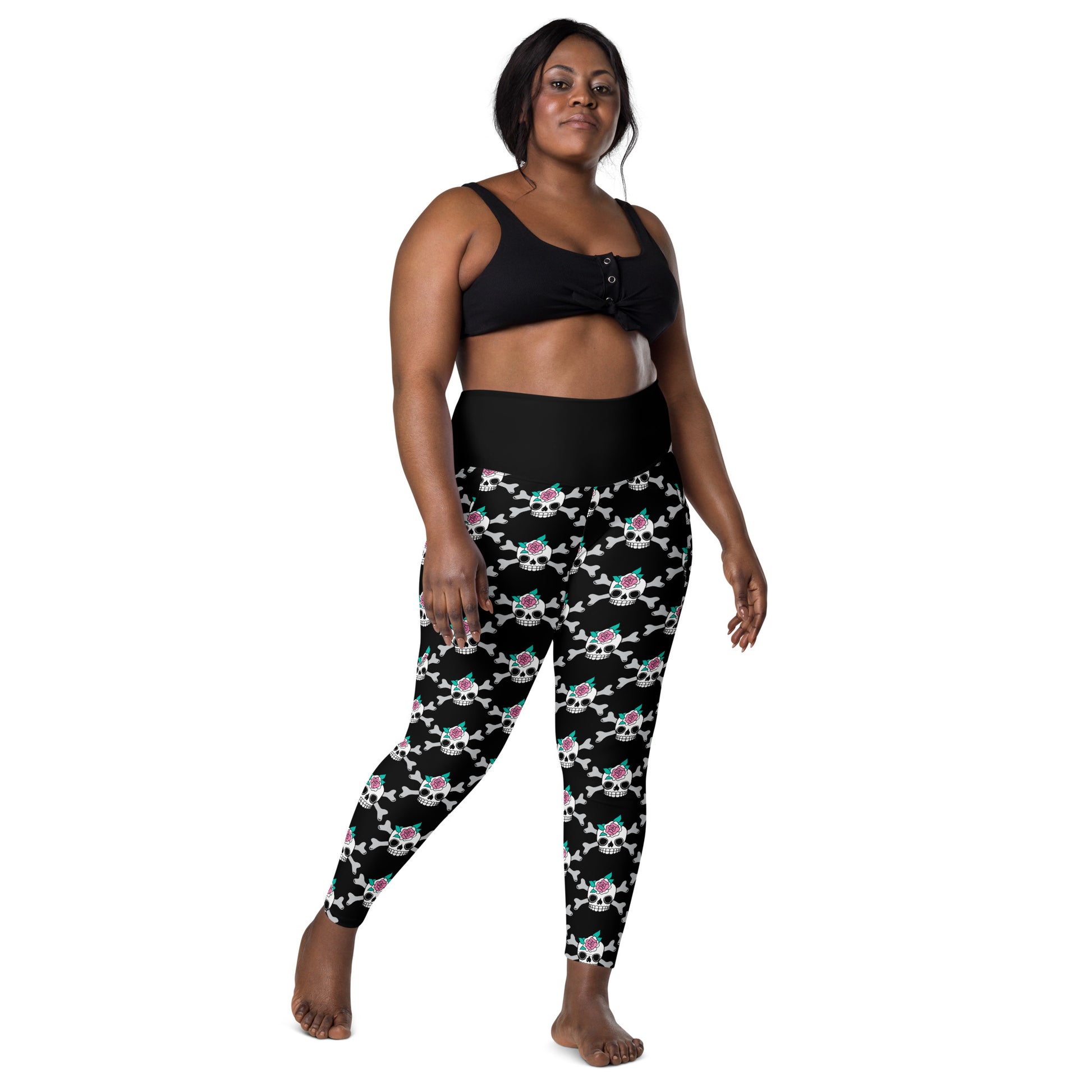 SKULLROSE black - Leggings With Pockets