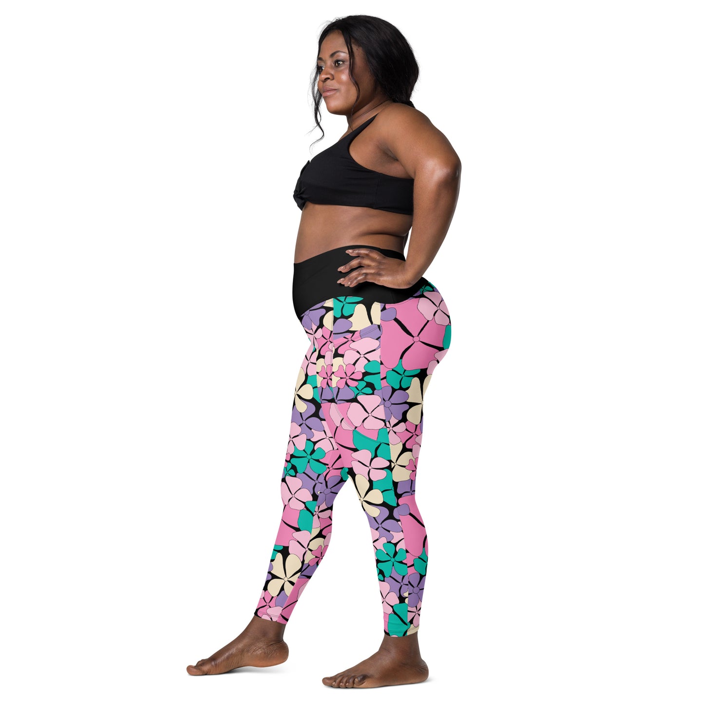 ADELIE pink mint - Leggings With Pockets