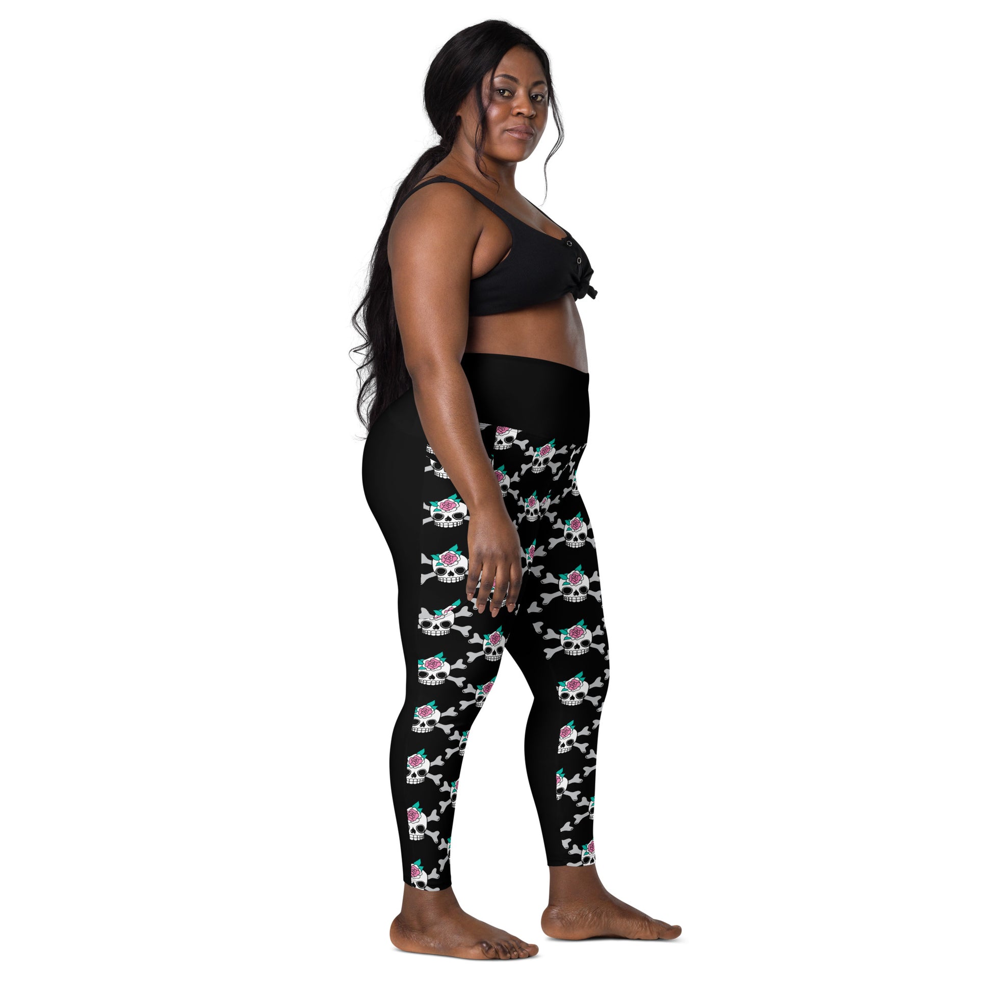 SKULLROSE black - Leggings With Pockets