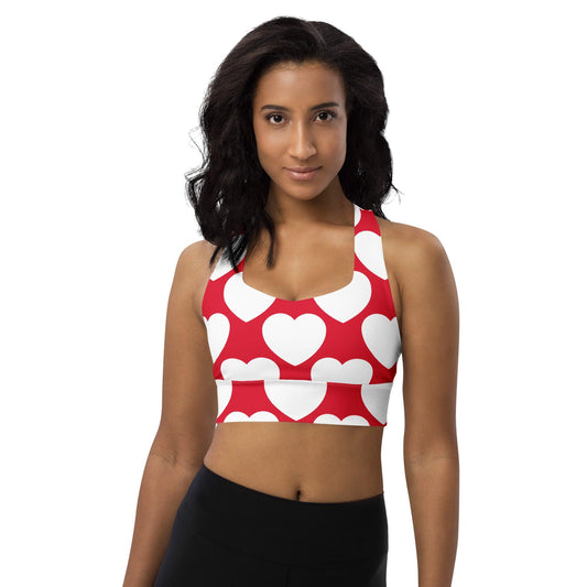 Sports Bra - ELLIE LOVE red white