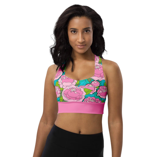 Sports Bra - BE MY ONLY pink turquoise