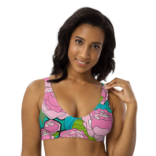 Bikini Top - BE MY ONLY pink turquoise