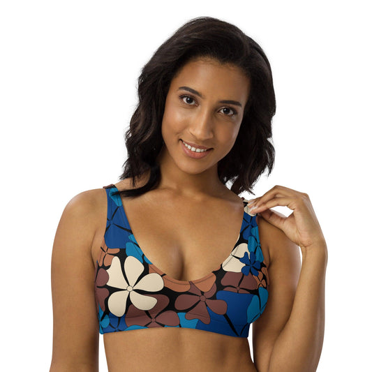 Bikini Top - ADELIE blue brown