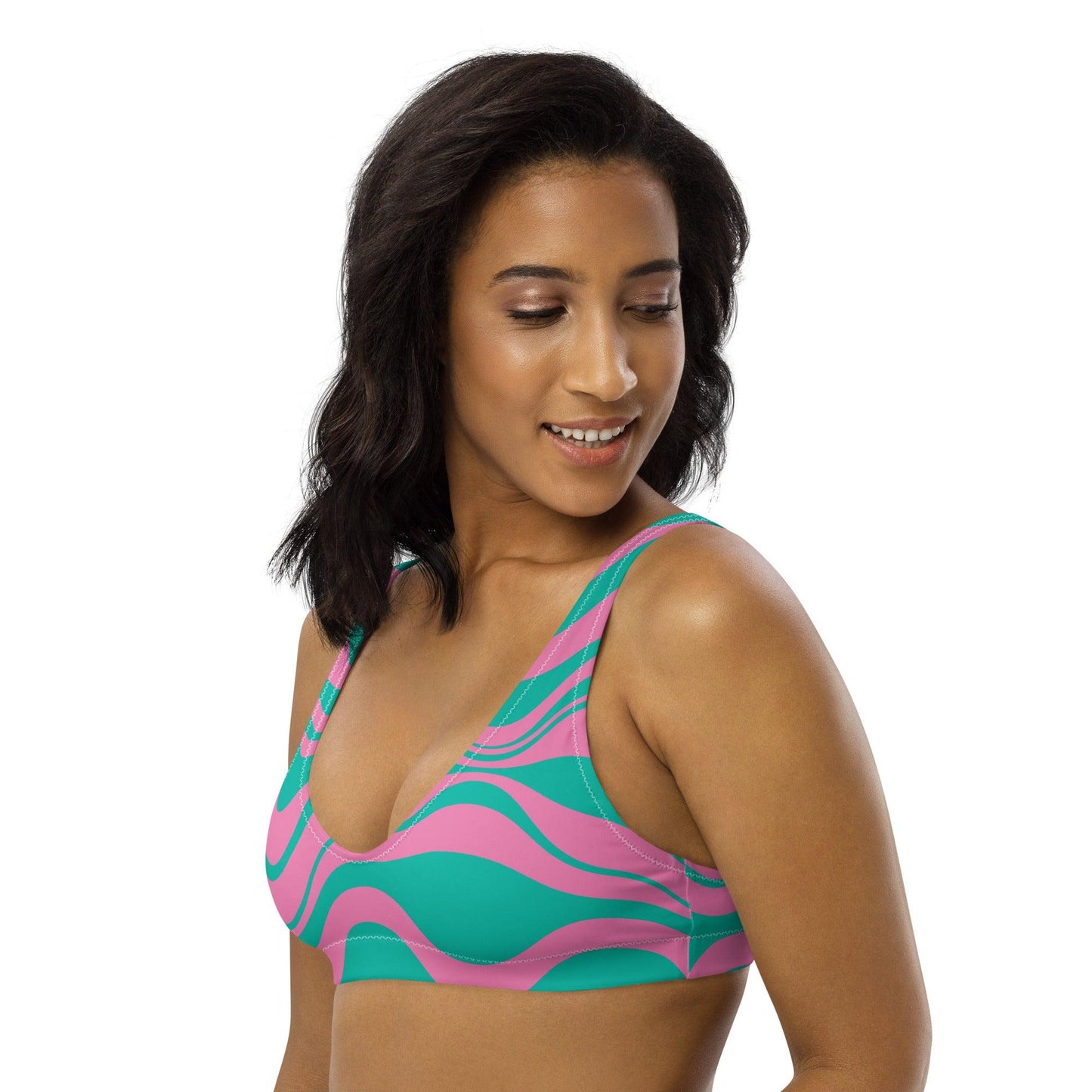 Bikini Top - WAVY pink mint