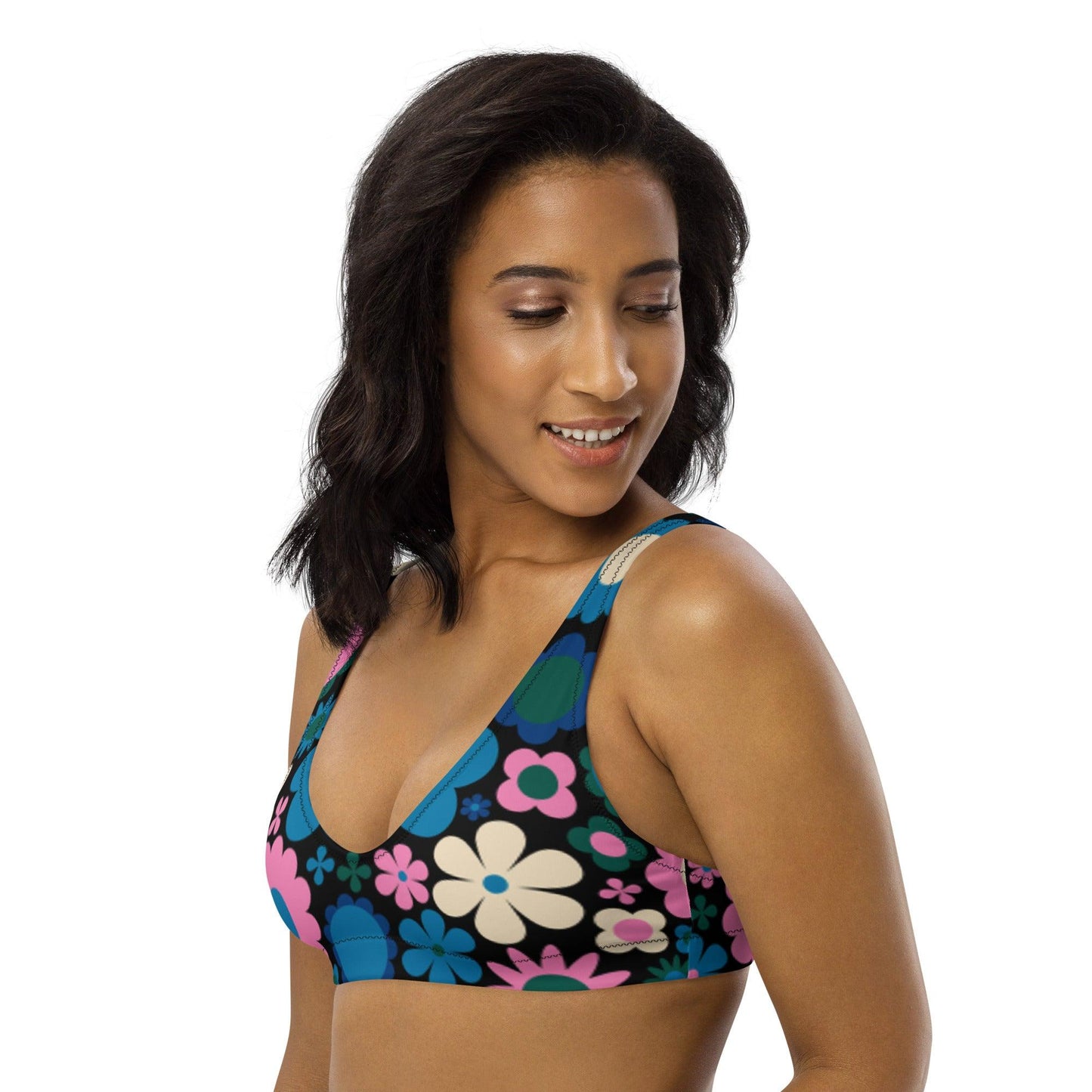 Bikini Top - BLOOMPOP blue pink
