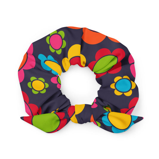 FLORA PEACE darkblue - Scrunchie