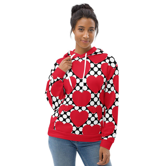 ELLIE LOVE DOT red black - Hoodie