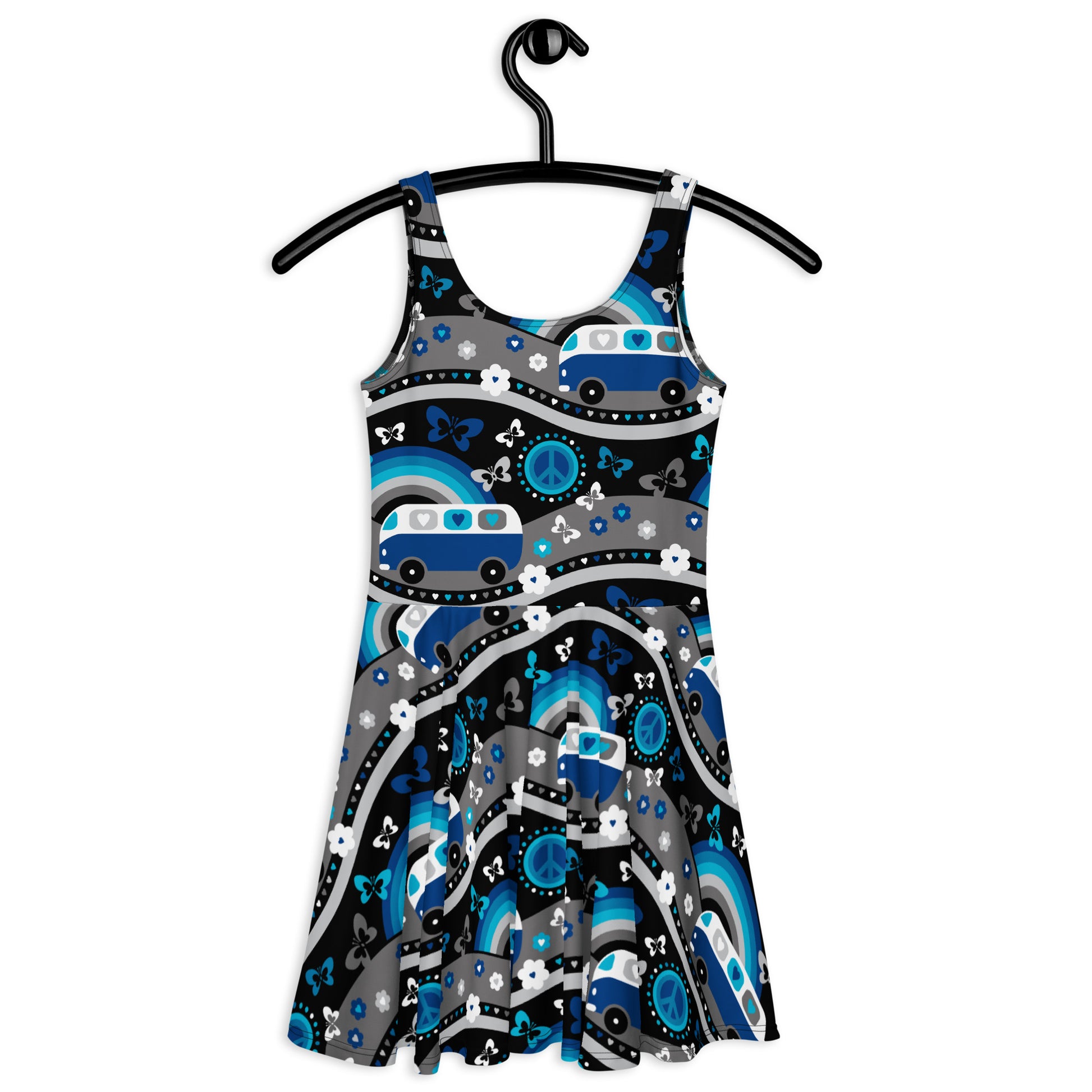 HIPPIE DAY cosmic blue - Skater Dress