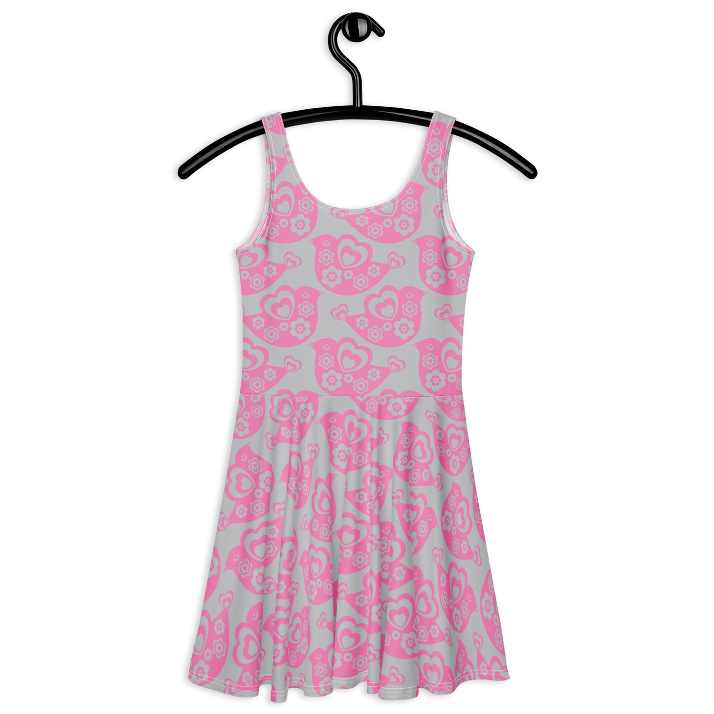 TWEET LOVE pink grey - Skater Dress