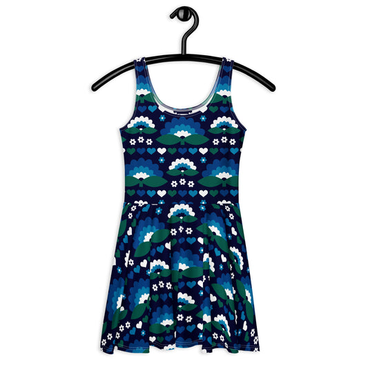 FALL IN LOVE magic blue - Skater Dress