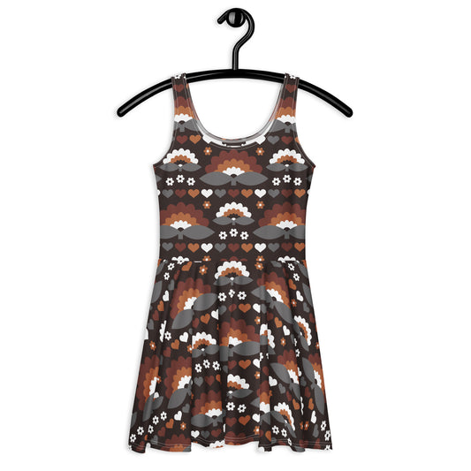 FALL IN LOVE mocca - Skater Dress