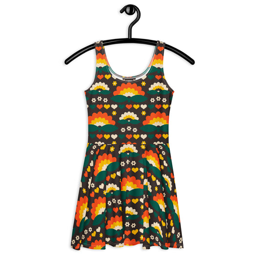 FALL IN LOVE orange brown - Skater Dress