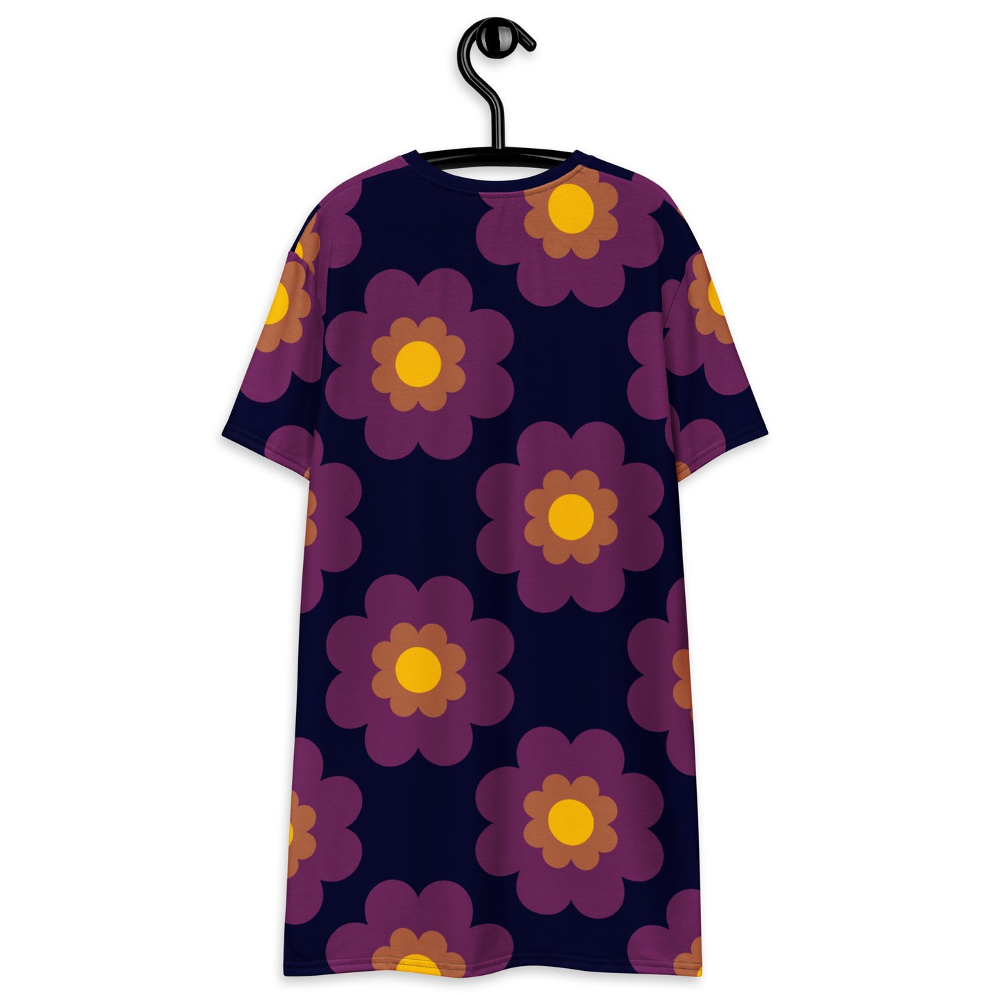 FANCY BLOOM plum - T-Shirt Dress
