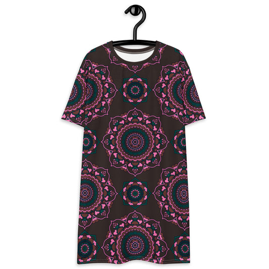FOREVERMORE pink brown - T-Shirt Dress