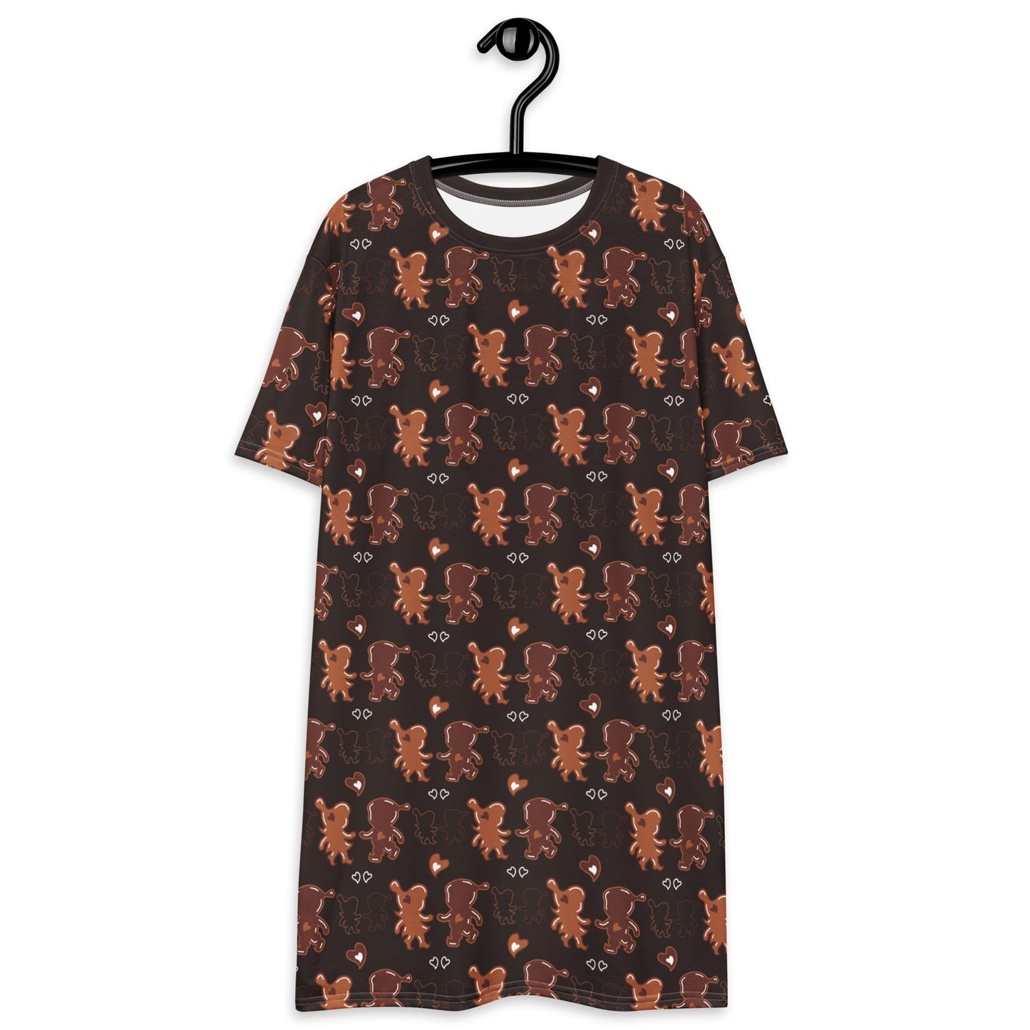 GINGERELVES - T-Shirt Dress With Gingerbread Elves