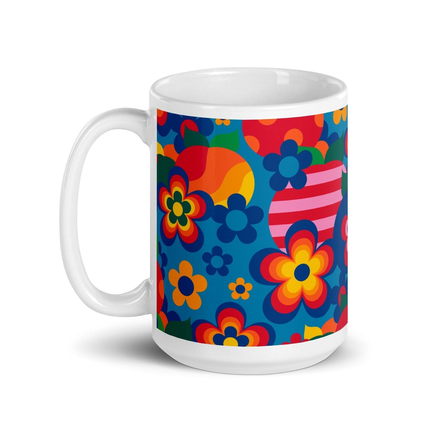 Mug - APPLEMANIA blue - Playful apple print