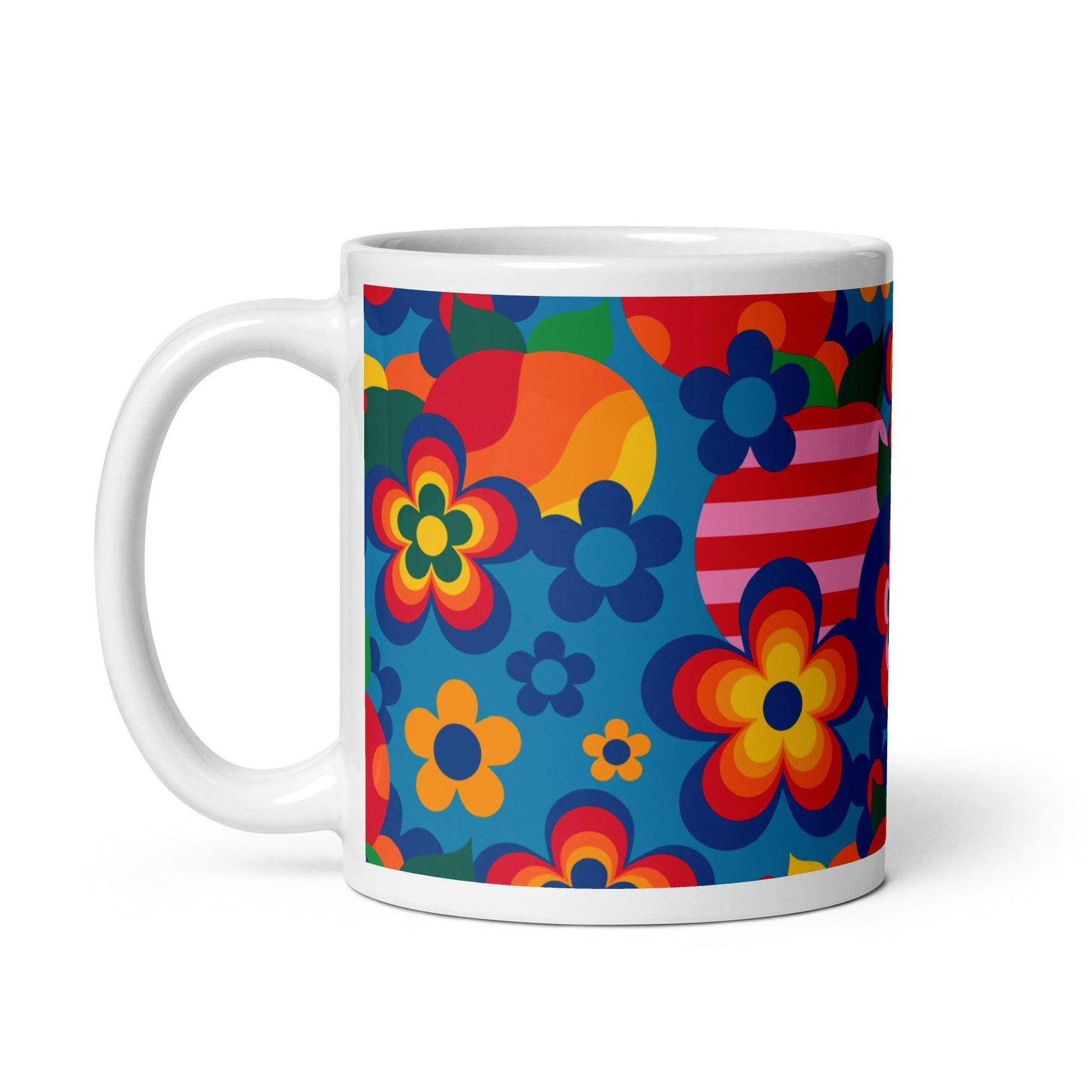 Mug - APPLEMANIA blue - Playful apple print
