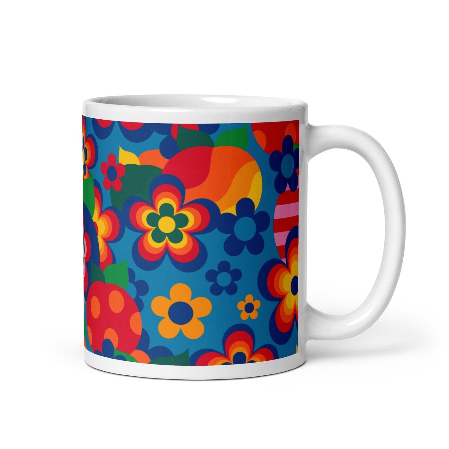 Mug - APPLEMANIA blue - Playful apple print 11 oz