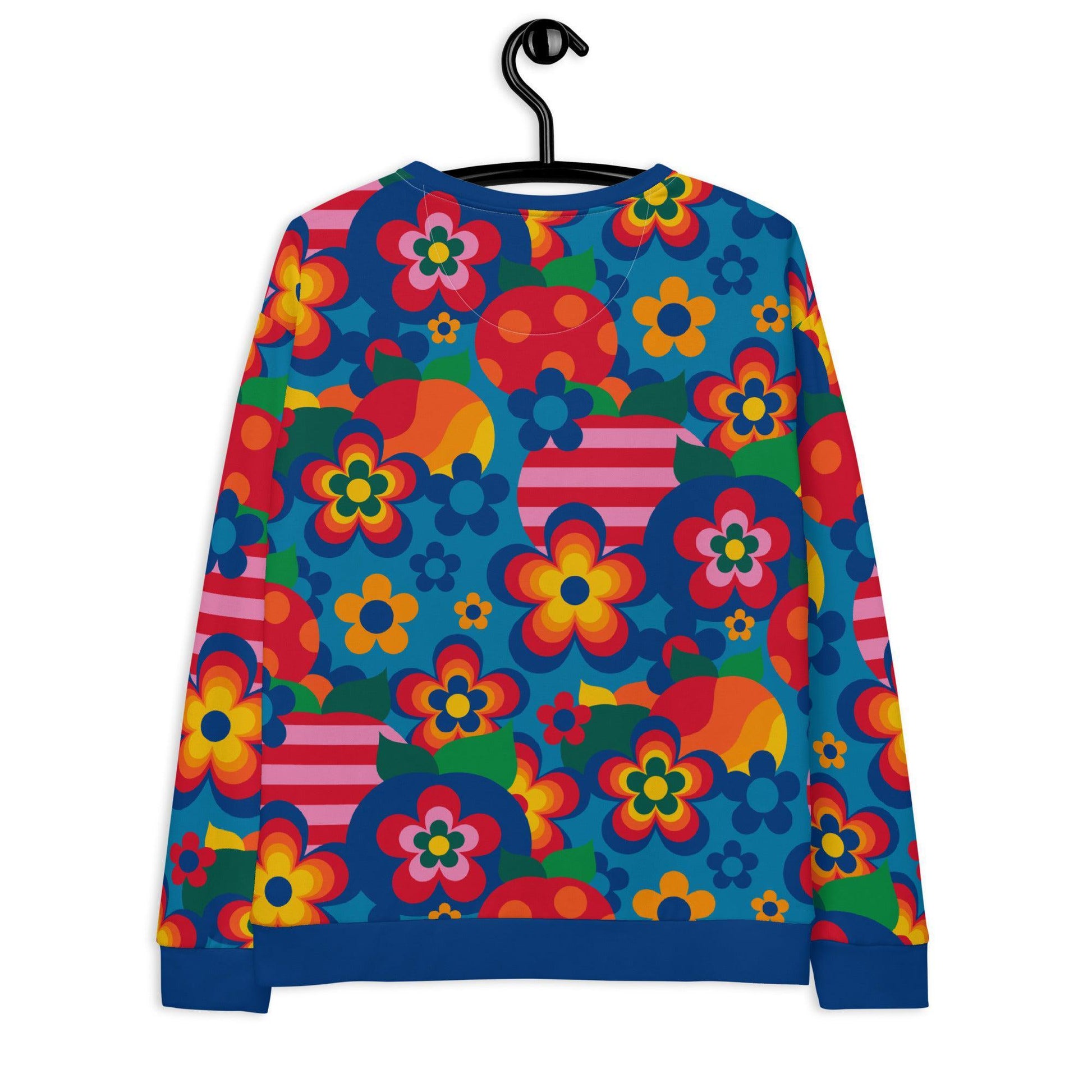 Sweatshirt - APPLEMANIA blue - Playful apple print