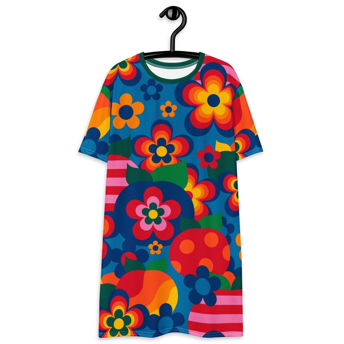T-shirt dress - APPLEMANIA blue - Playful apple print 6XL