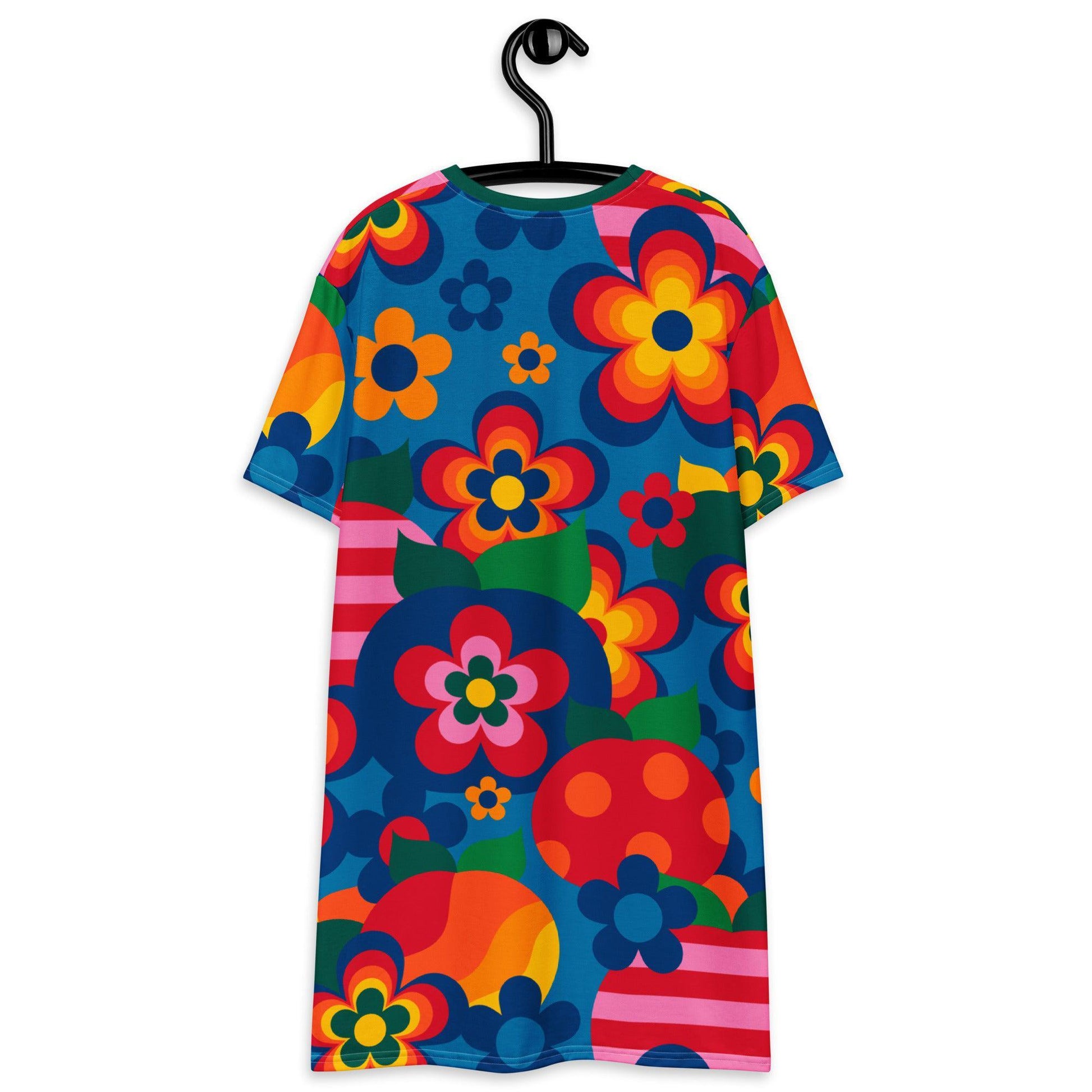 T-shirt dress - APPLEMANIA blue - Playful apple print
