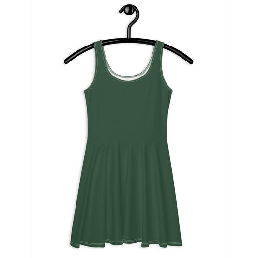 Skater dress - FOREST GREEN - Single color 3XL