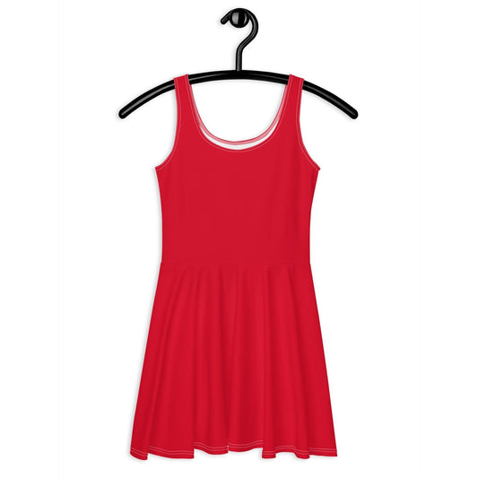 Skater dress - RED - Single color 3XL