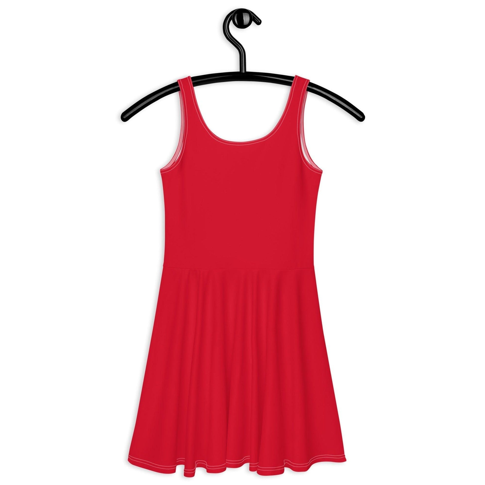 Skater dress - RED - Single color