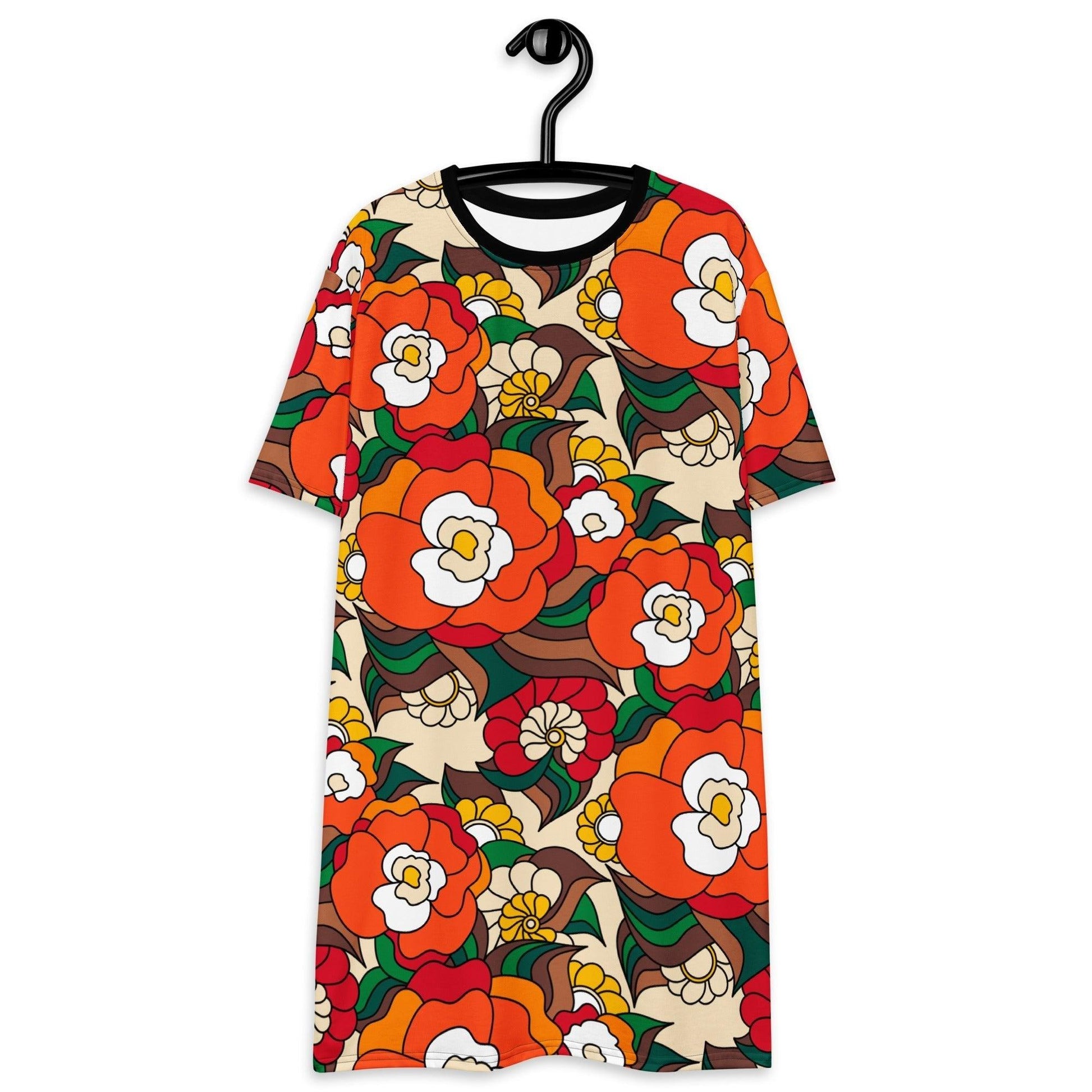 T-shirt dress - BELLADRAMA retro - Big bold bloom print 6XL