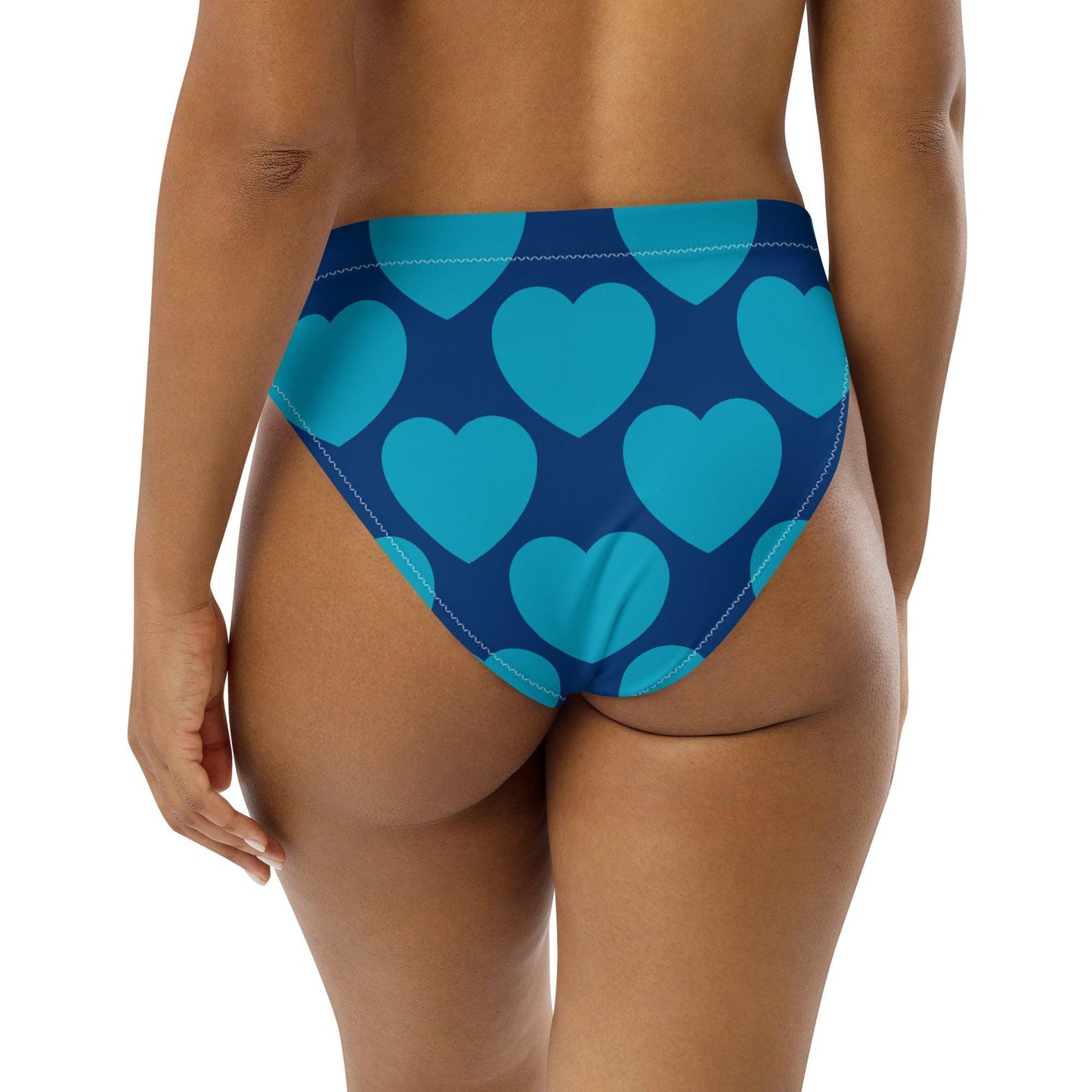 Bikini bottom - ELLIE LOVE blue - Bold heart print