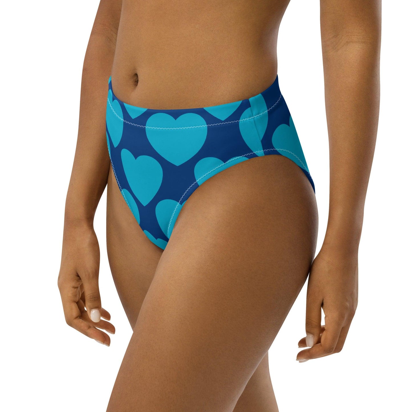 Bikini bottom - ELLIE LOVE blue - Bold heart print