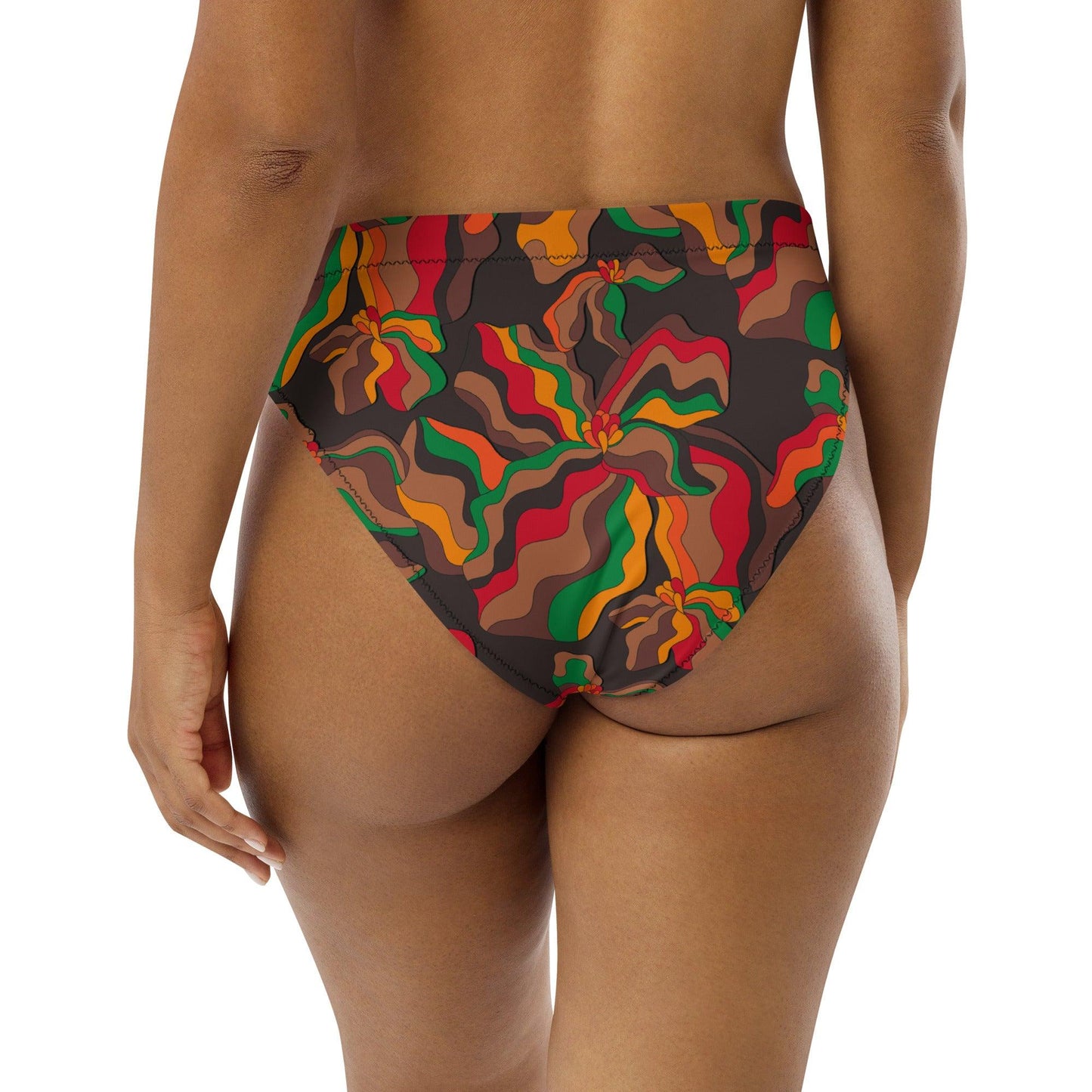 Bikini bottom - SASSY IRIS retro - Bold iris flower print