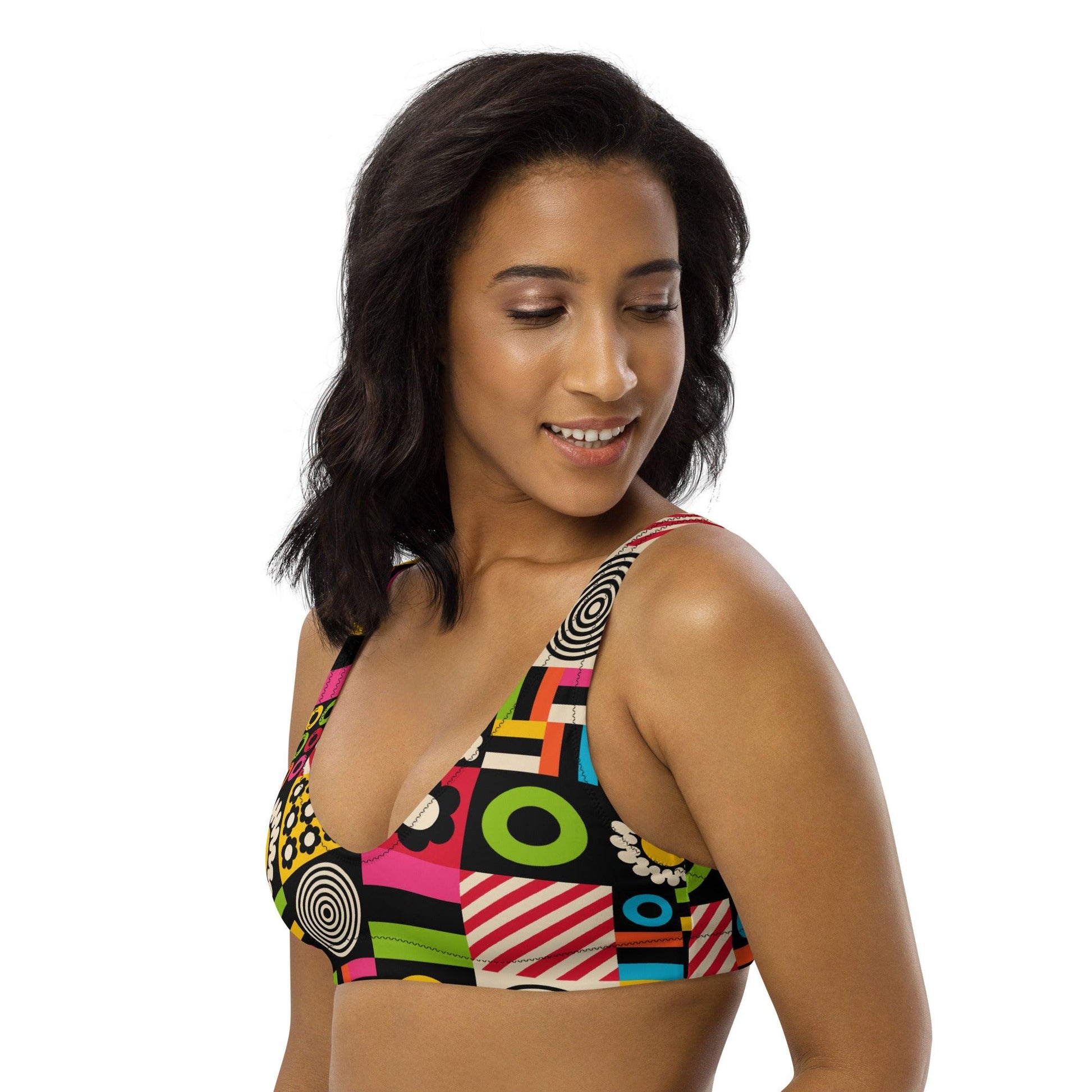 Bikini top - CANDYBOX - Bold candy shapes print