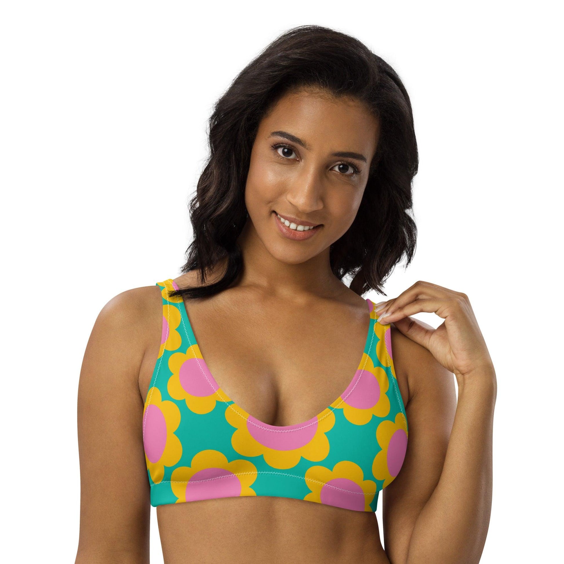 Bikini top - ELLIE - Classic floral print 3XL