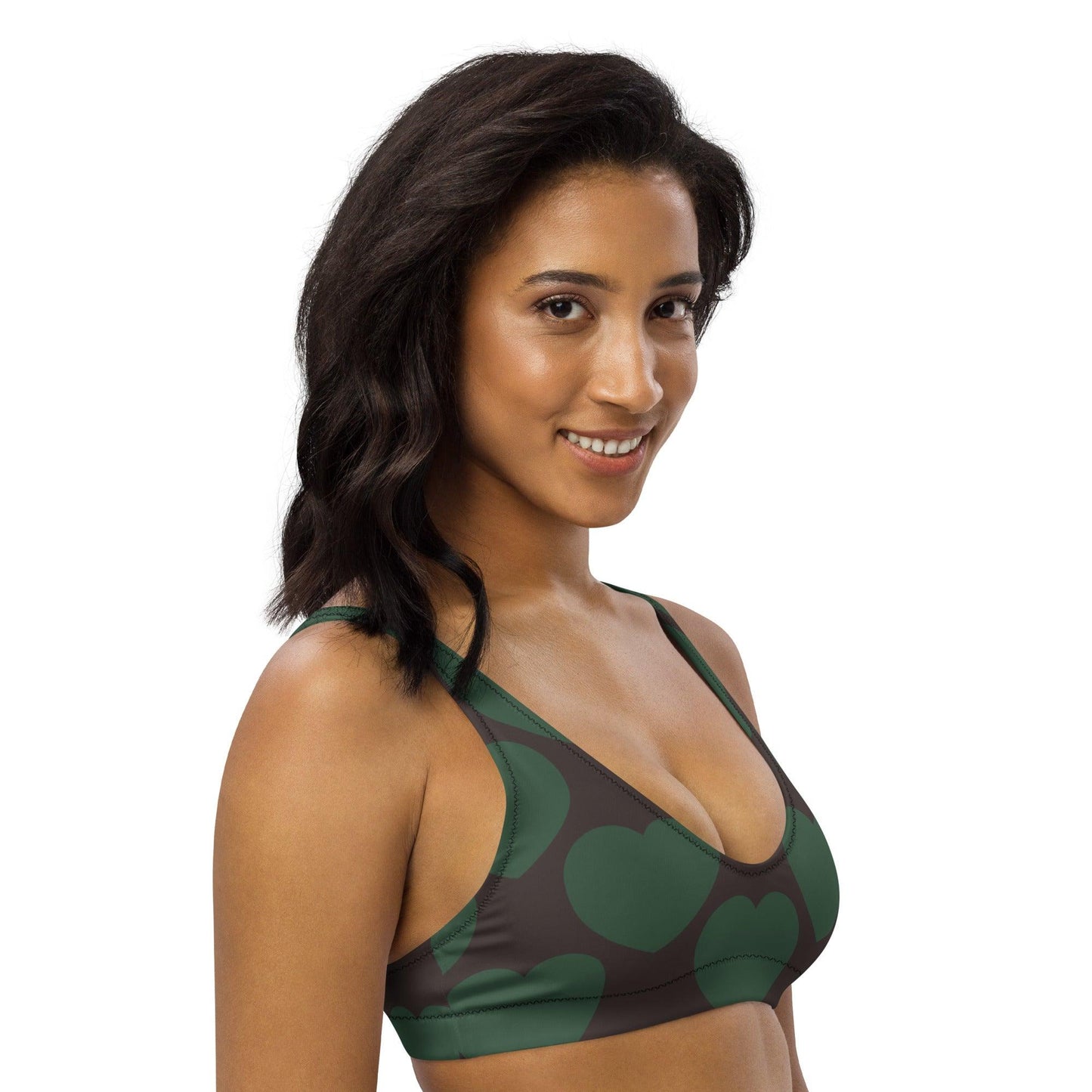 Bikini top - ELLIE LOVE forest - Bold heart print