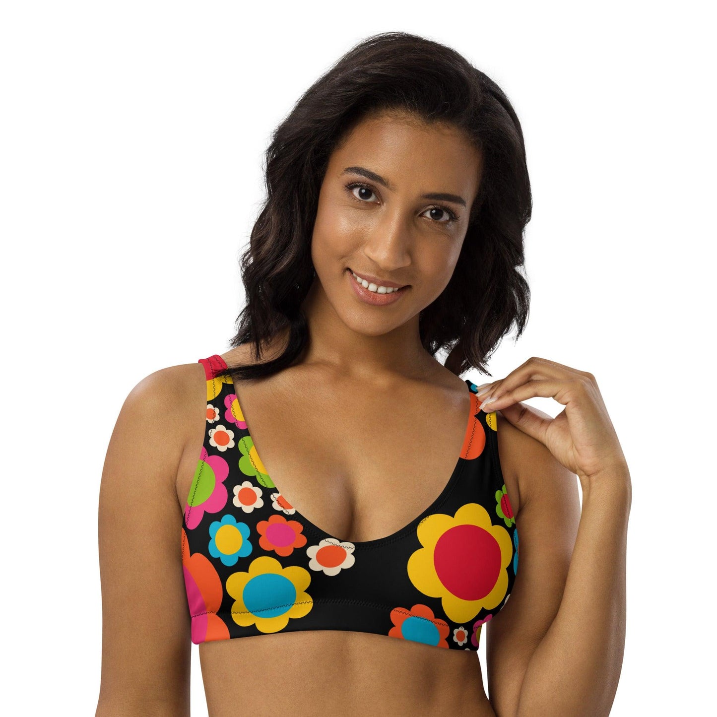 Bikini top - ELLIE mix - Colorful flower mix print 3XL