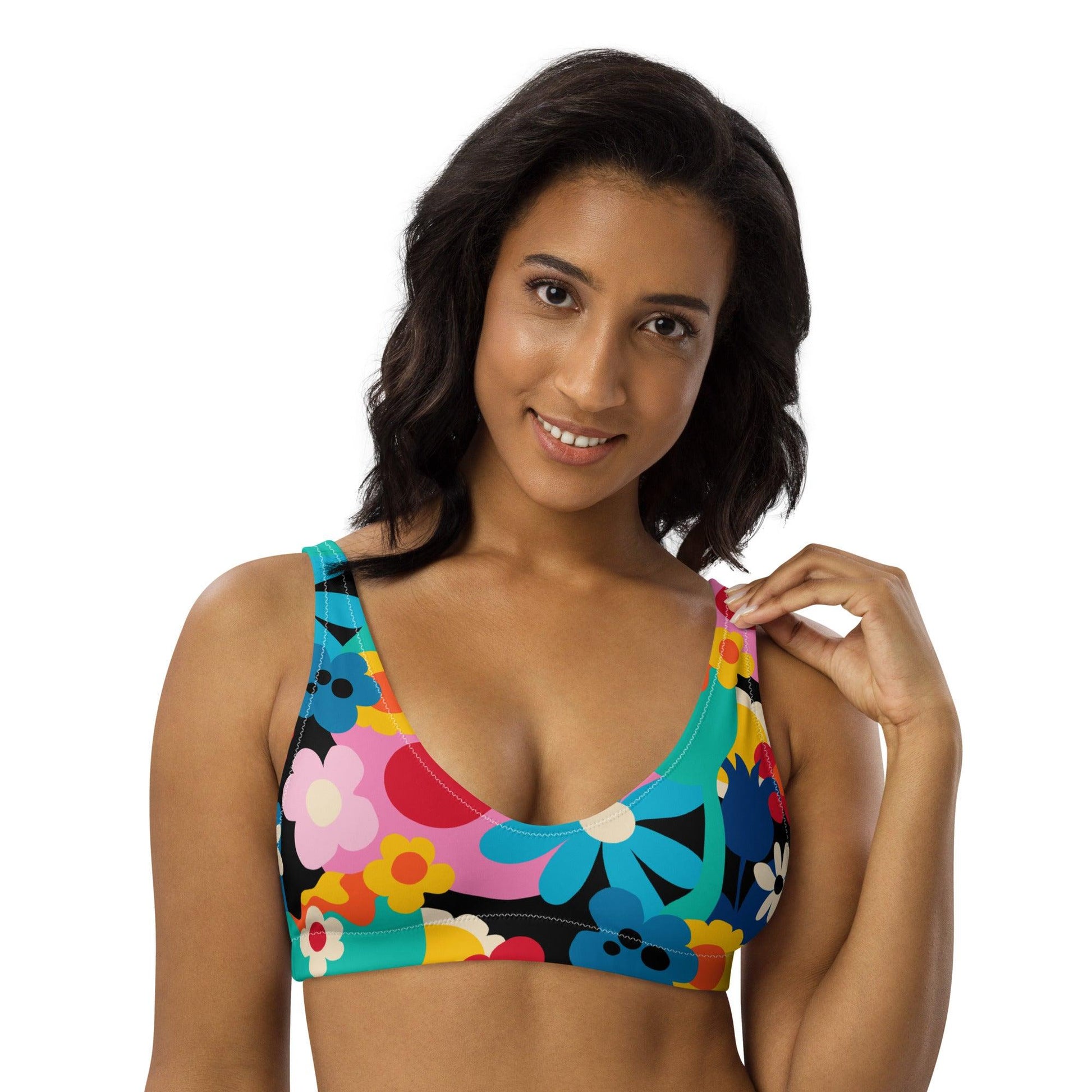 Bikini top - FLORALEI - Artsy flower print 3XL
