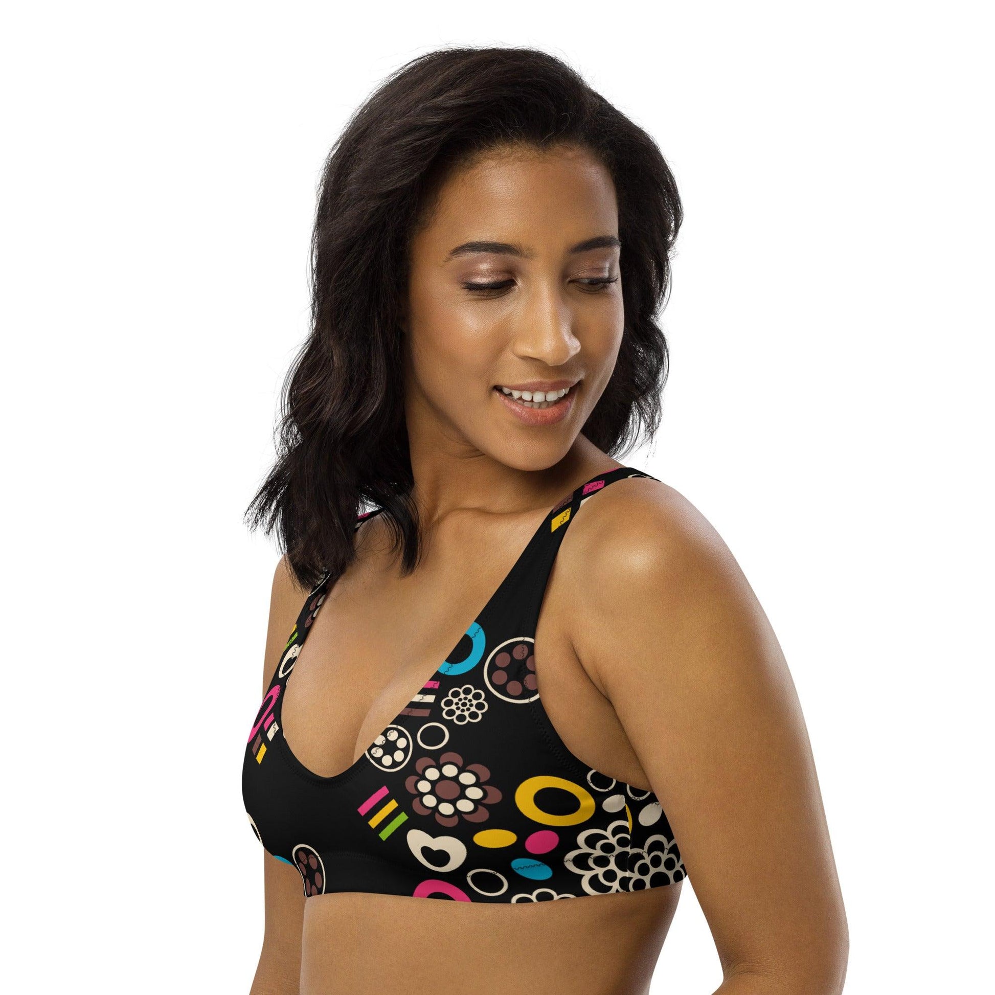 Bikini top - FOREVER SWEET - Colorful candy mix print