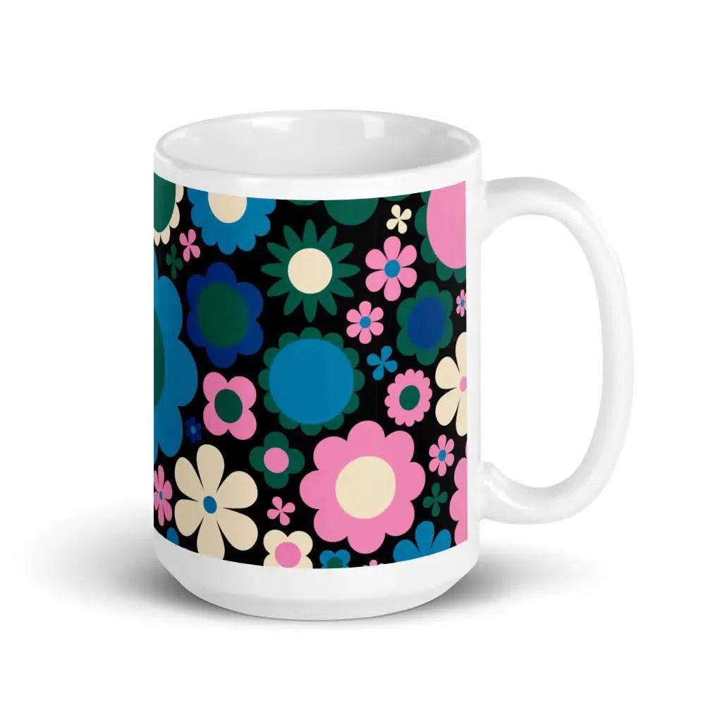 Mug - BLOOMPOP blue pink - Popping Bloom Print