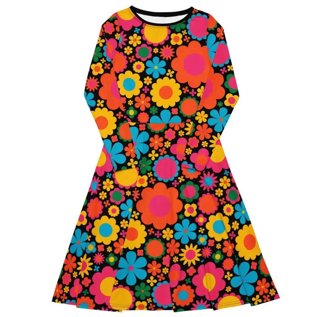 Midi Dress - BLOOMPOP happy 2 - Popping Bloom Print