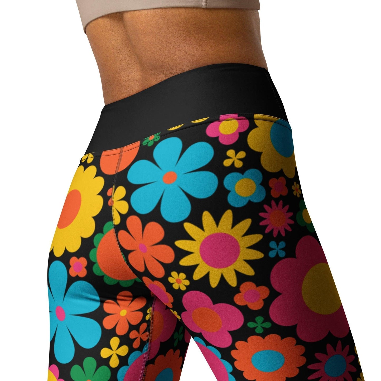 Yoga leggings -2- BLOOMPOP happy - Colorful bloom print