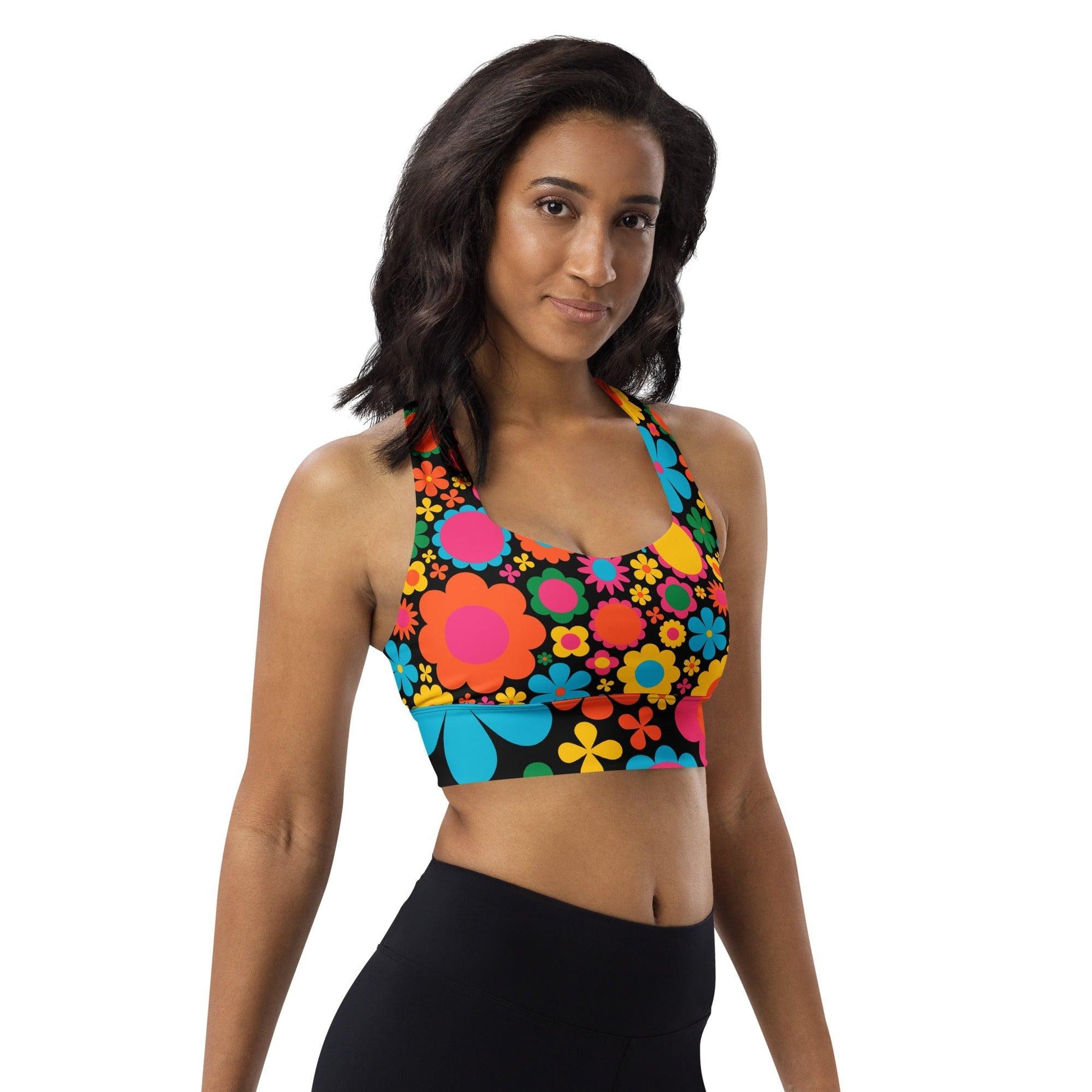 Sports Bra - BLOOMPOP happy - Popping Bloom Print
