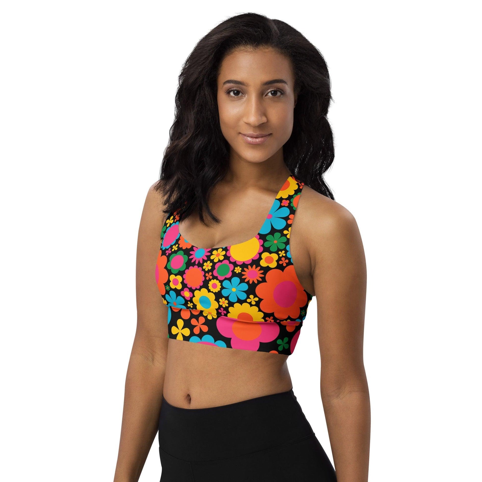 Sports Bra - BLOOMPOP happy - Popping Bloom Print